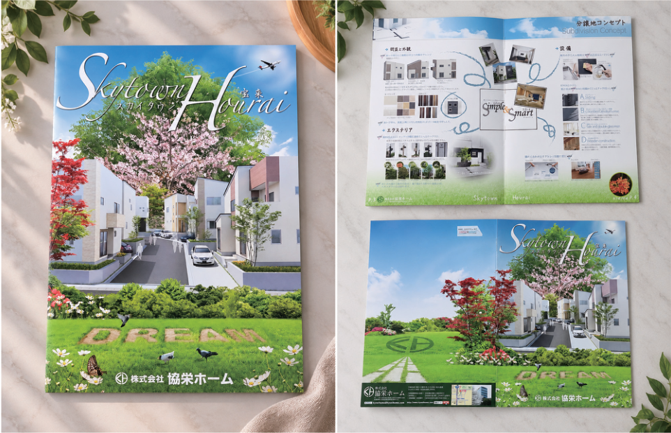 Housing brochure layout and print design