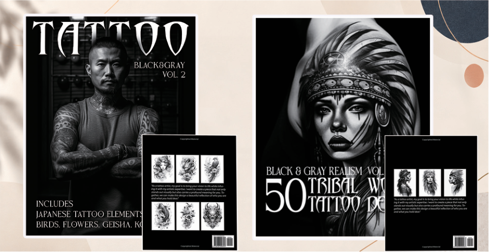 Published tattoo book cover designs